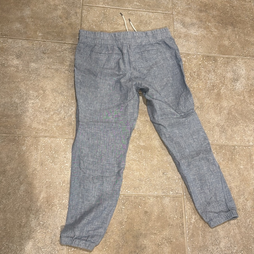 Athleta Cabo Linen Jogger Size 12 Light Blue‎ - Picture 4 of 5
